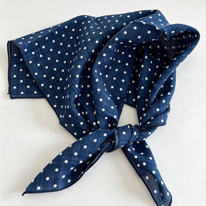 Polka Dots Print Square Neck Scarf