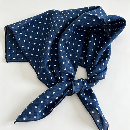 Polka Dots Print Square Neck Scarf