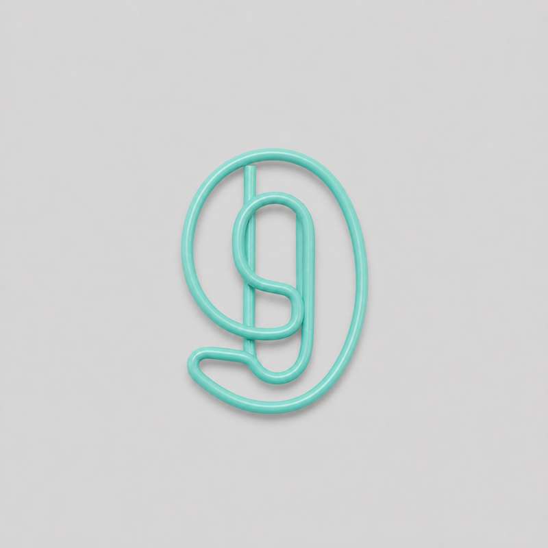 0-9 Colorful Number-Shaped Paper Clips 10PCS Sets