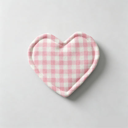 Lightweight Cotton Fabric Heart-Shaped Coaster