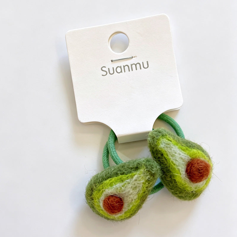 Felt Fruit Animal Hair Tie Set