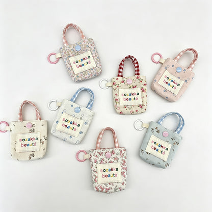 Floral Fabric Snap Storage Pouch