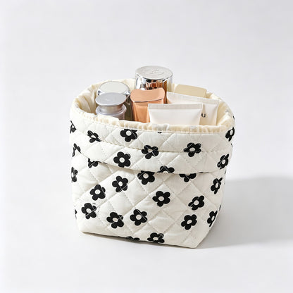 Floral Print Drawstring Storage Pouch