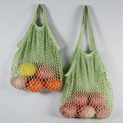 Pastel Hollow-out Mesh Shoulder Bag