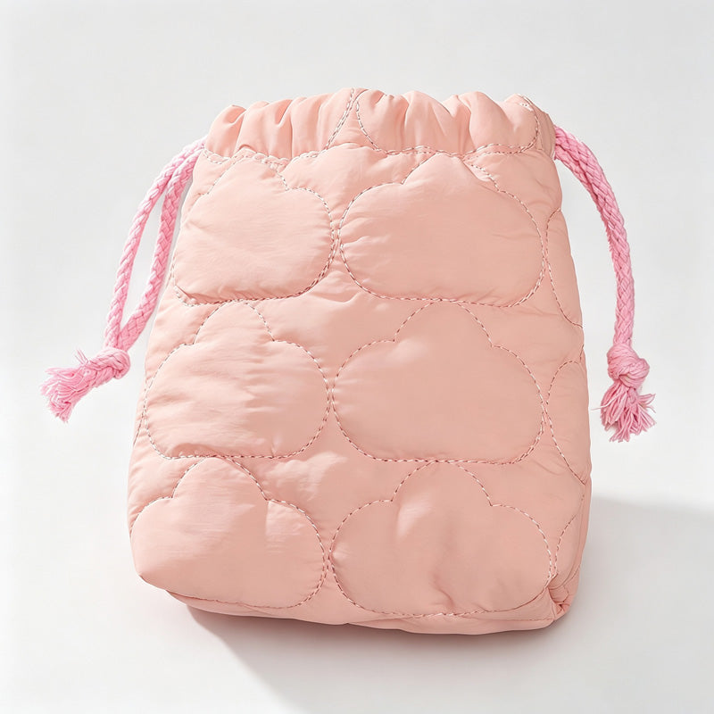 Quilted Drawstring Storage Pouch
