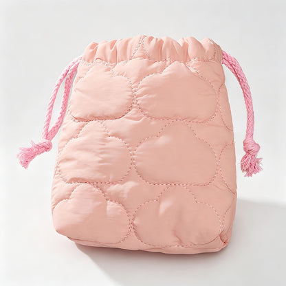Quilted Drawstring Storage Pouch