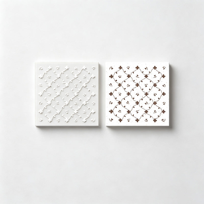 Beech Wood Floral Pattern Rubber Stamp