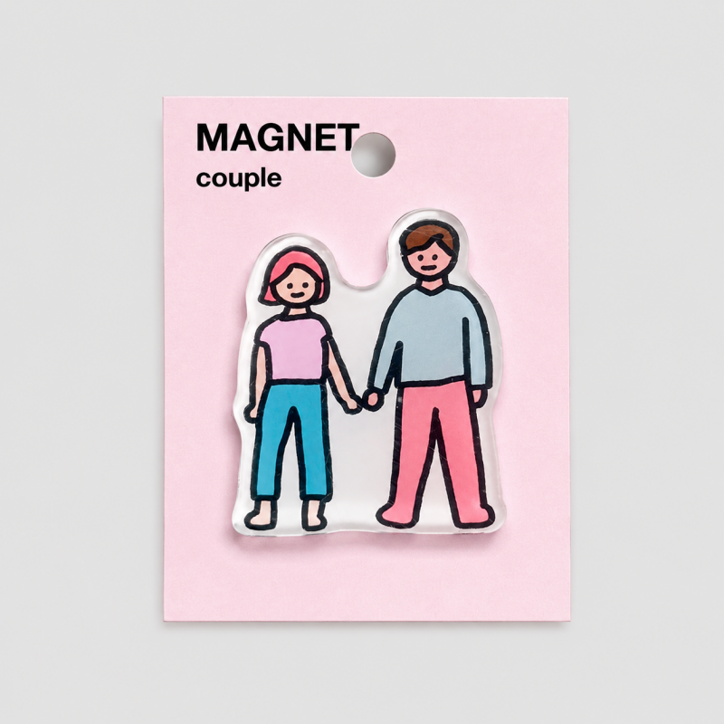 Family Print Acrylic Fridge Magnet