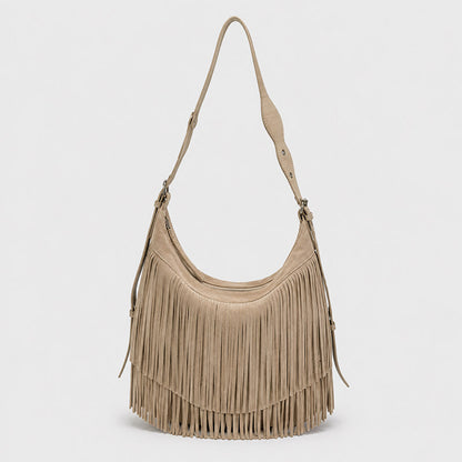 Layered Fringe Shoulder Bag