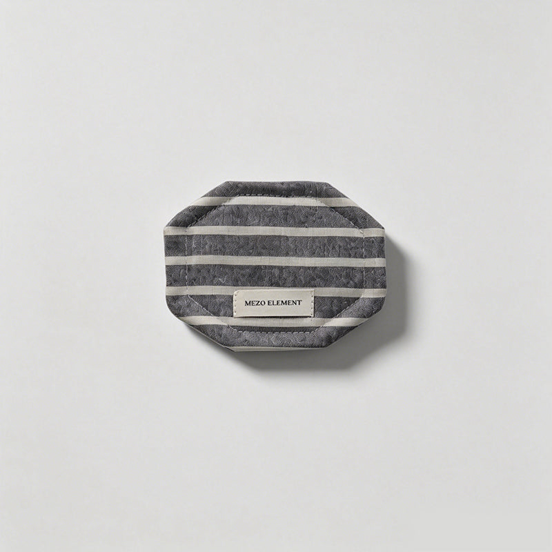 Striped Linen Blend Fabric Placemat & Coaster