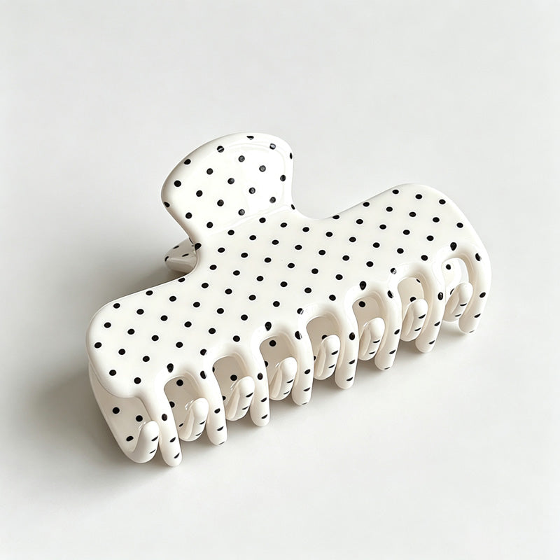 Stripe Polka‑Dot Hair Claw Clip