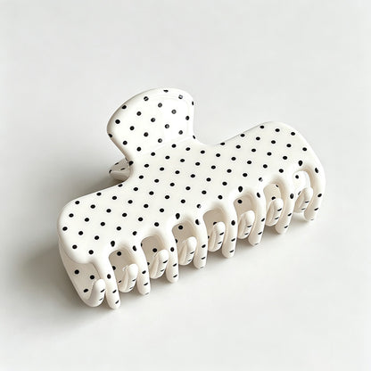 Stripe Polka‑Dot Hair Claw Clip