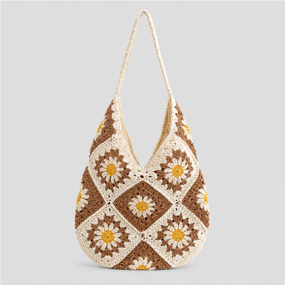 Sunflower Crochet Shoulder Bag