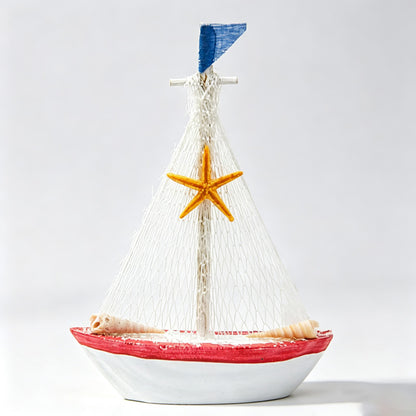 Wood Sailboat Model Desk Ornament