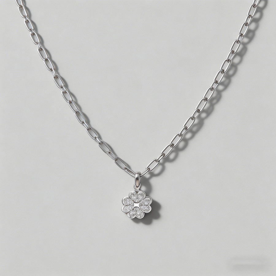 Crystal Clover Charm Paperclip - Shopdayla Wholesale - #4818