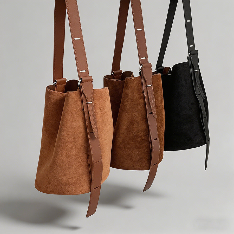 Vintage Suede Bucket Bag - Shopdayla Wholesale - #4178