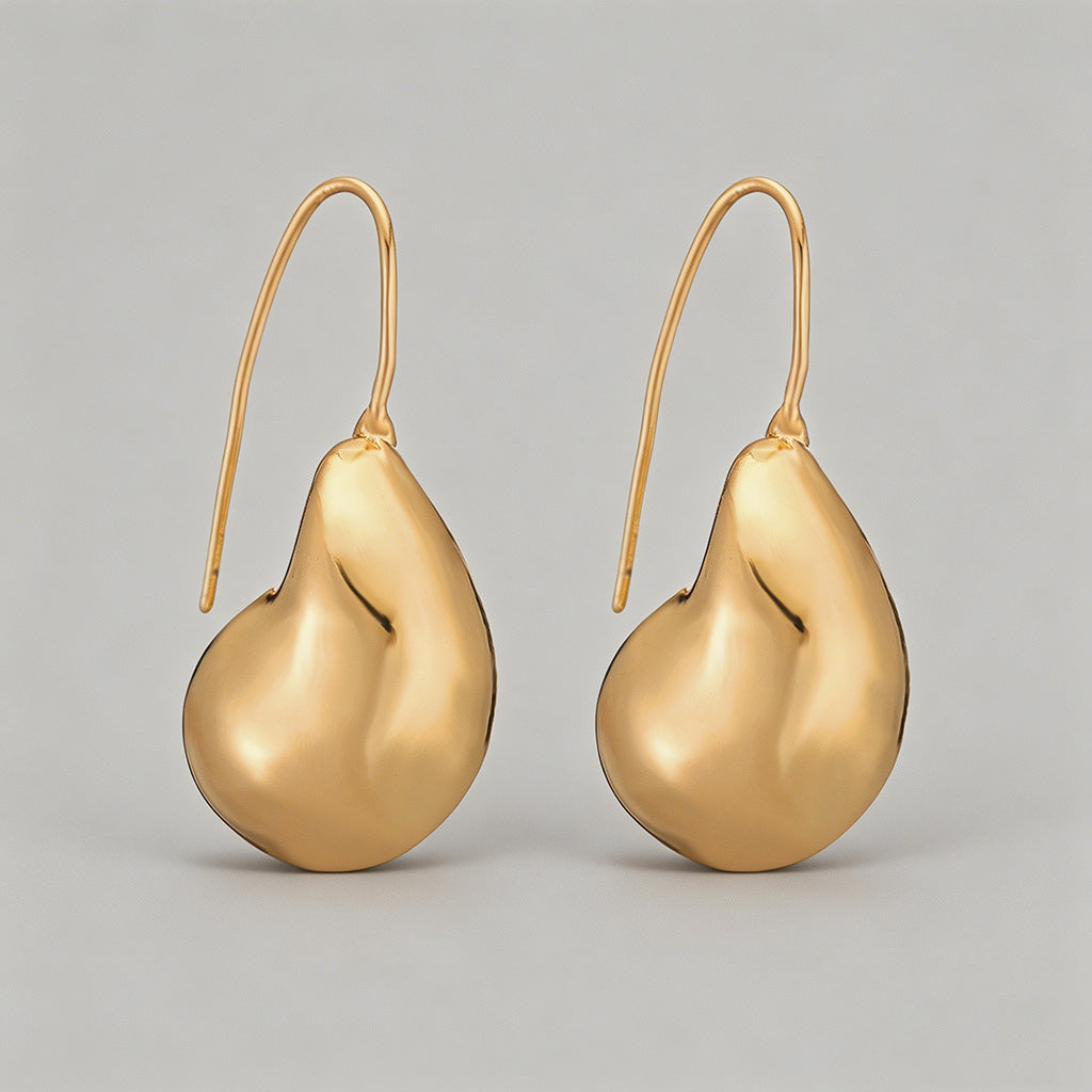 Polished Gold Teardrop Drop Ea - Shopdayla Wholesale - #3890