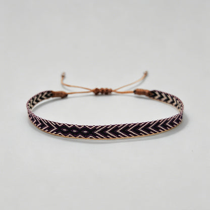 5 Pack Ethnic Hand‑Woven Pattern Bracelet Set