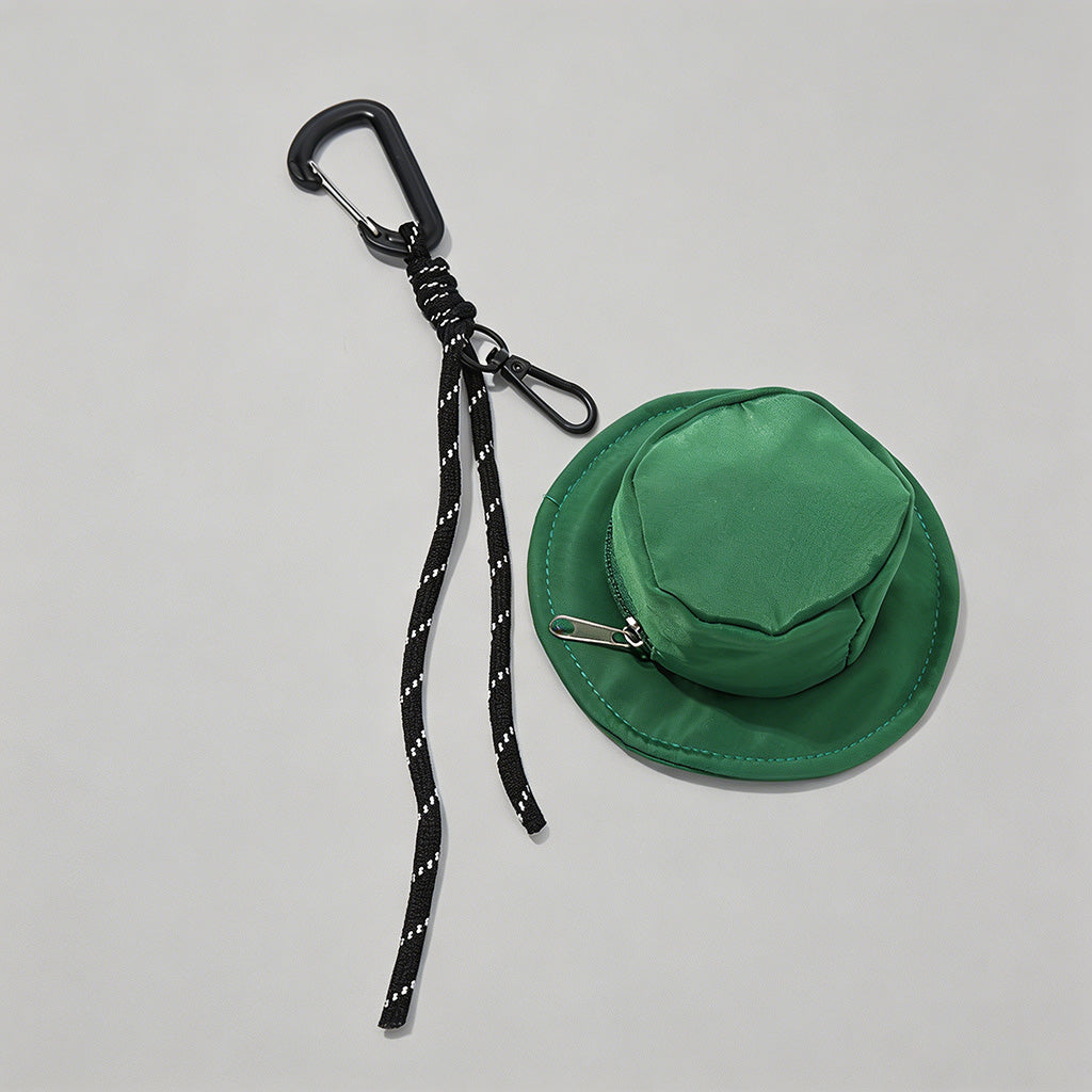 Bucket Hat Shaped Mini Hanging Pouch Charm