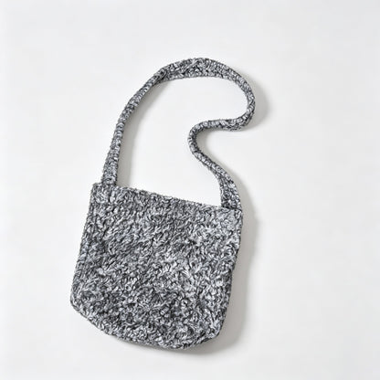 Fuzzy Solid Color Bucket Handle Bag