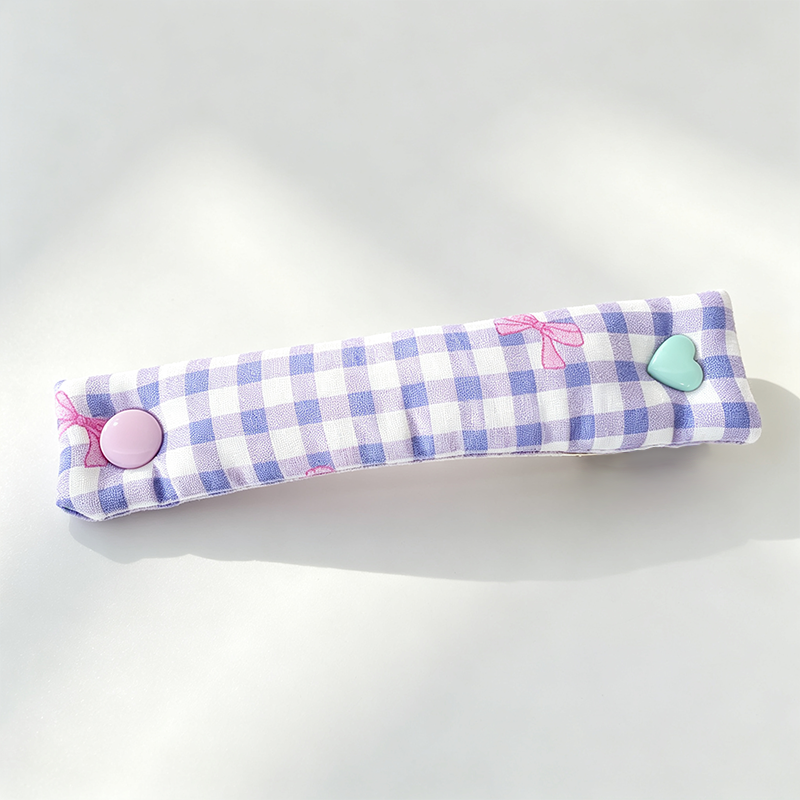 Grid Print Snap Closure Data Cable Organizer