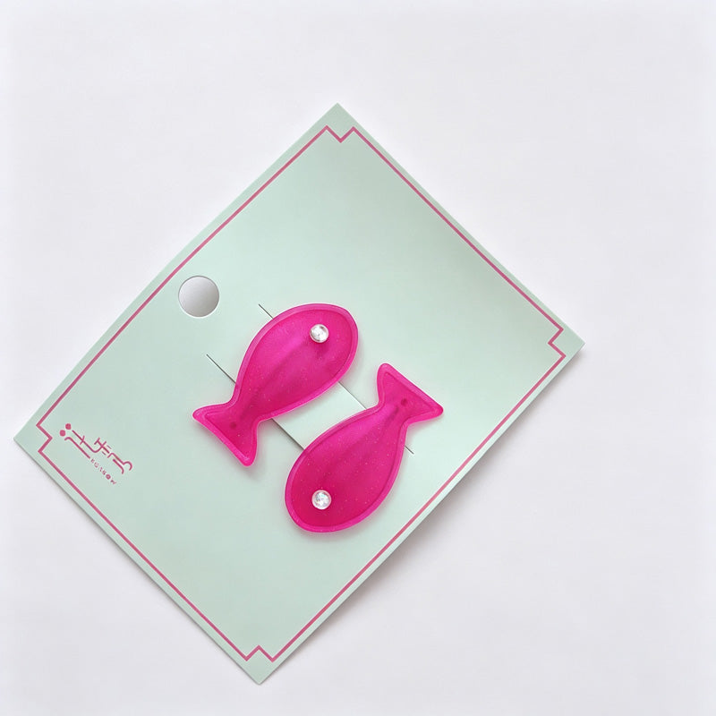 Fish Shape Dot BB Hair Clips