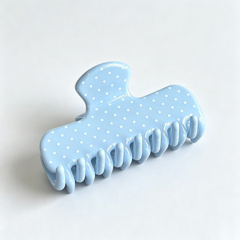Stripe Polka‑Dot Hair Claw Clip