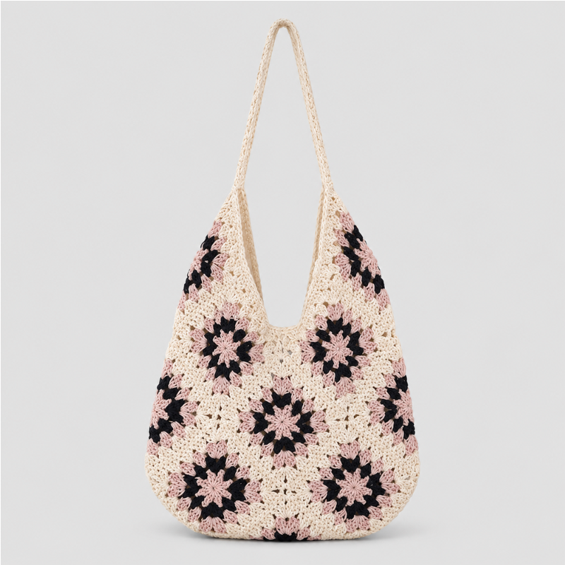 Sunflower Knitting Shoulder Bag
