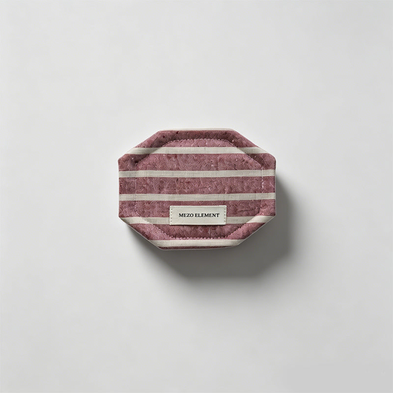 Striped Linen Blend Fabric Placemat & Coaster