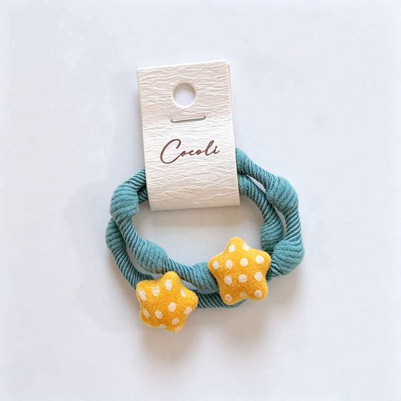 Polka Dot Star Resin Hair Tie