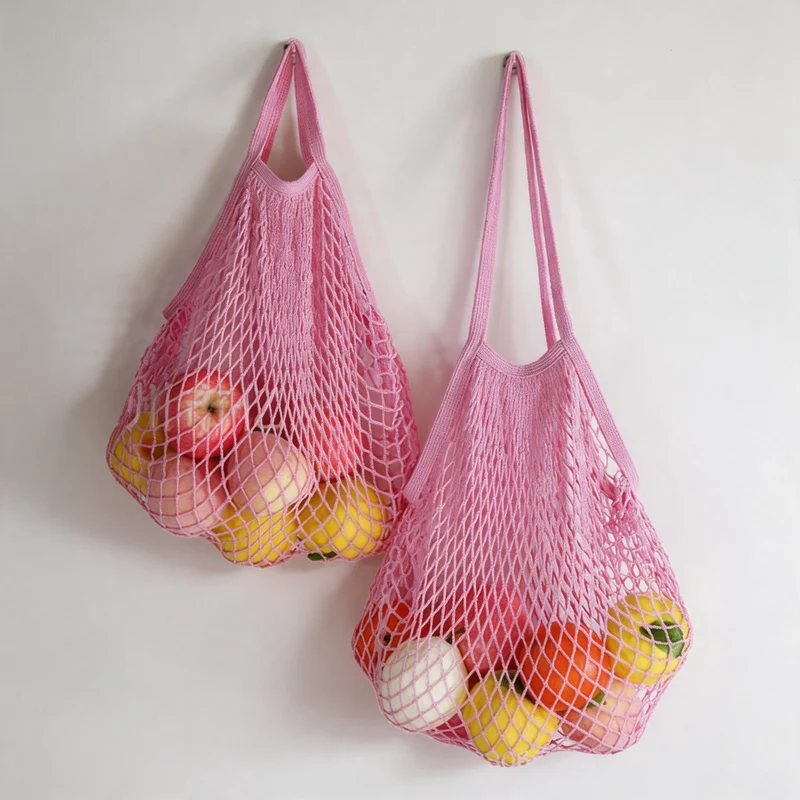 Pastel Hollow-out Mesh Shoulder Bag
