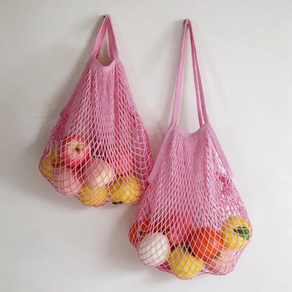 Pastel Hollow-out Mesh Shoulder Bag