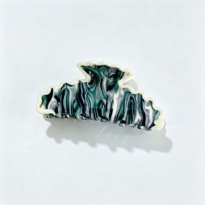 Marble Leaf Claw Clip