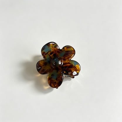 Small Flower Marbled Hair Claw