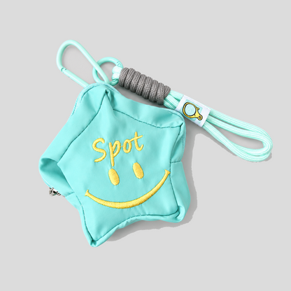 Smiley Triangle Coin Pouch Bag Charm