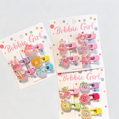 Animal Shape Resin Hair Clips Set