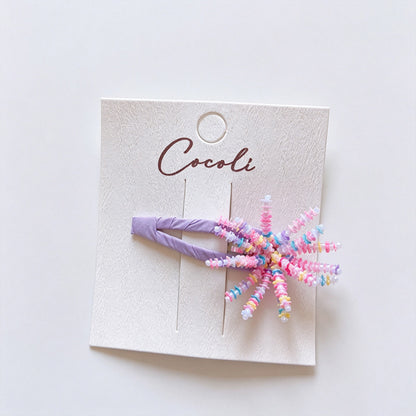 Beaded Flower BB Hair Clip