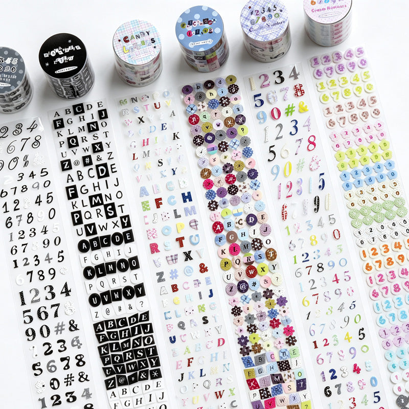Tape Transparent Alphabet Sticker Tape