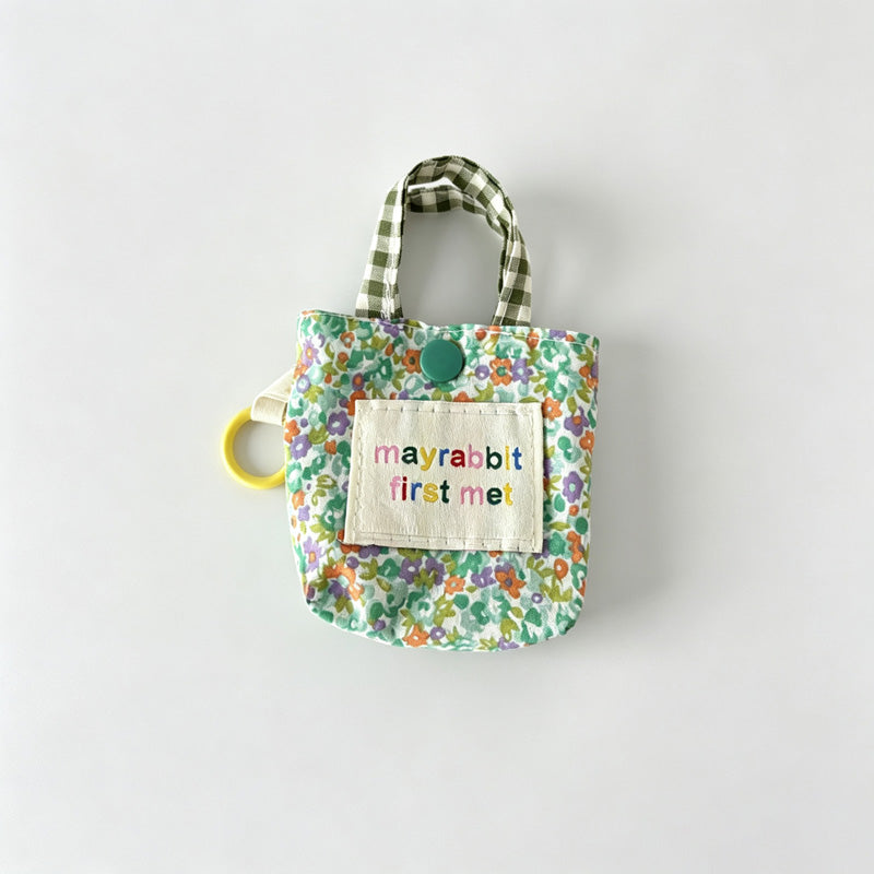Floral Fabric Mini Key Pouch