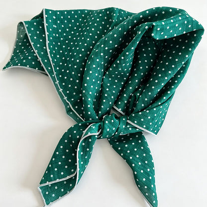 Polka Dots Print Square Neck Scarf