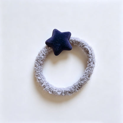 Fuzzy Star Elastic Hair Ties