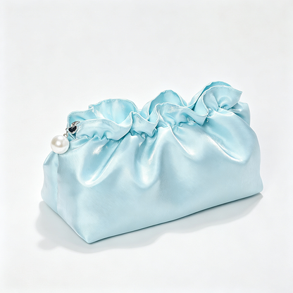 Satin Drawstring Cosmetic Pouch