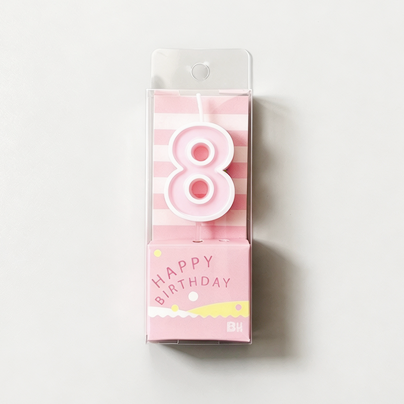 0-9 Pastel Candy Color Number Birthday Candles 10PCS Set