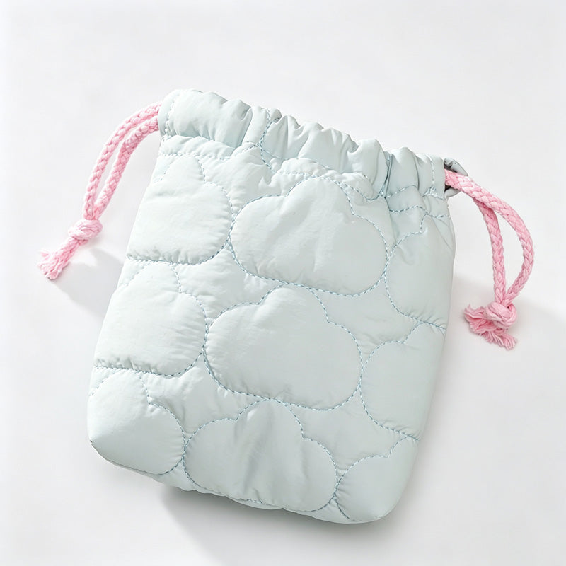 Quilted Drawstring Storage Pouch