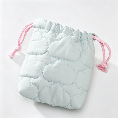 Quilted Drawstring Storage Pouch
