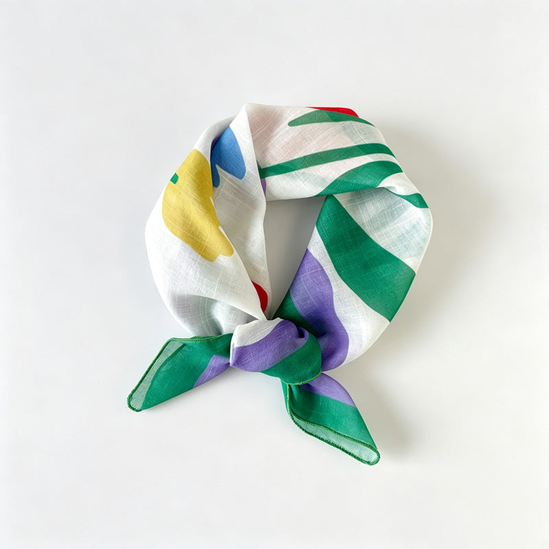 Print Floral Neck Head Bandana