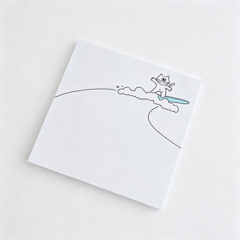 Line‑Art Cat Non‑Sticky Notes