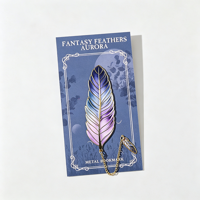 Feather Tassel Metal Bookmark