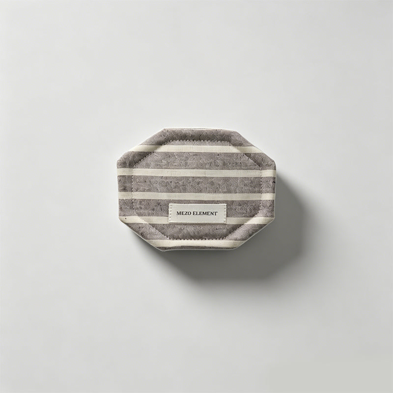 Striped Linen Blend Fabric Placemat & Coaster