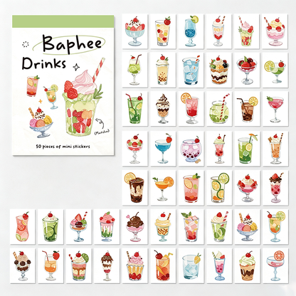 Drink Themed Paper Sticker Set